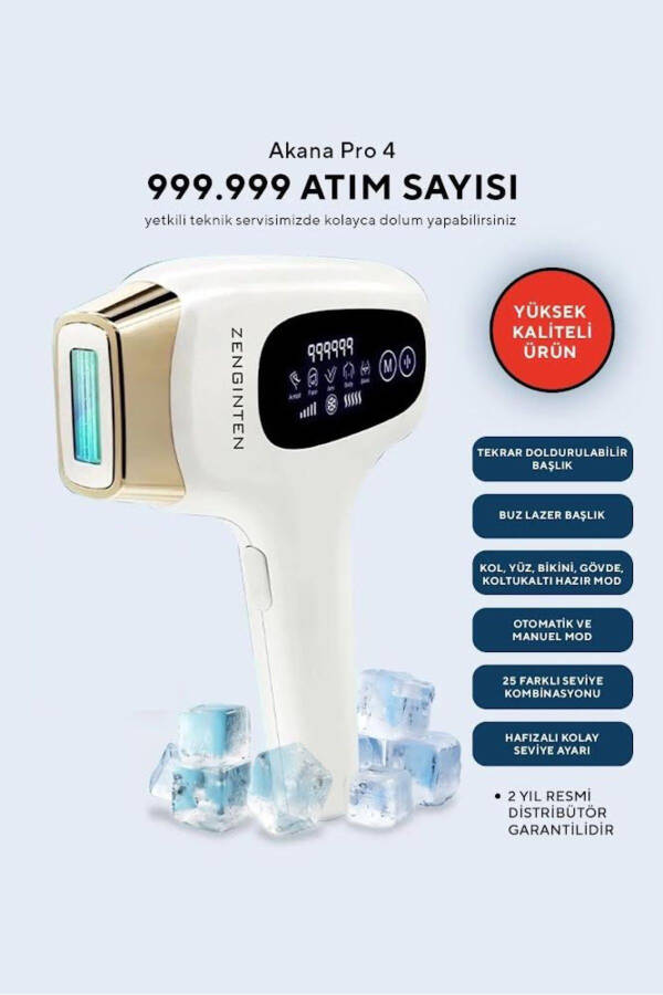 Akana Pro 4 Buz Ipl 999.999 Adet Tüm Vücut Lazer Epilasyon - 7