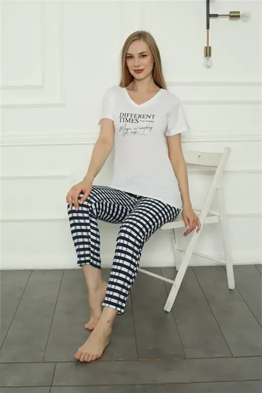 Akbeniz Aile Penye Pijama Takım (anne - kız ) 50113 Ayrı Ayrı Satılır . Fiyatları Farklıdır - 4