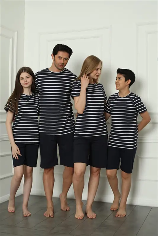 Akbeniz Aile Penye Şortlu Pijama Takım (anne - kız ) 50117 Ayrı Ayrı Satılır . Fiyatları Farklıdır - AKBENIZ