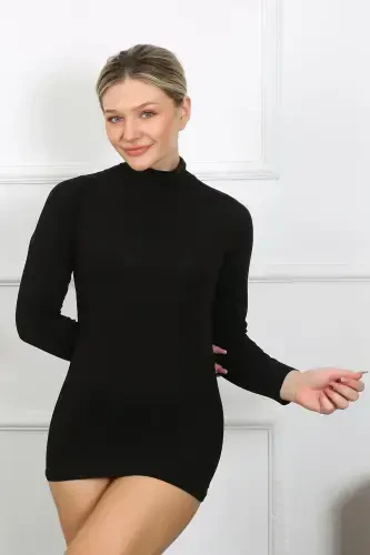 Akbeniz Bayan Uzun Kol Boğazlı Body 247 - 1