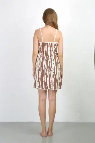 Akbeniz Ayollar Ip Askılı Penye Tungi Ko'ylak 36723 - 6