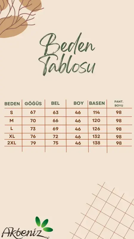 Akbeniz Ayollar Kalin Yelkali Bodi Keng Shim Pantolon 2`li To'plam Oq 4219 - AKBENIZ