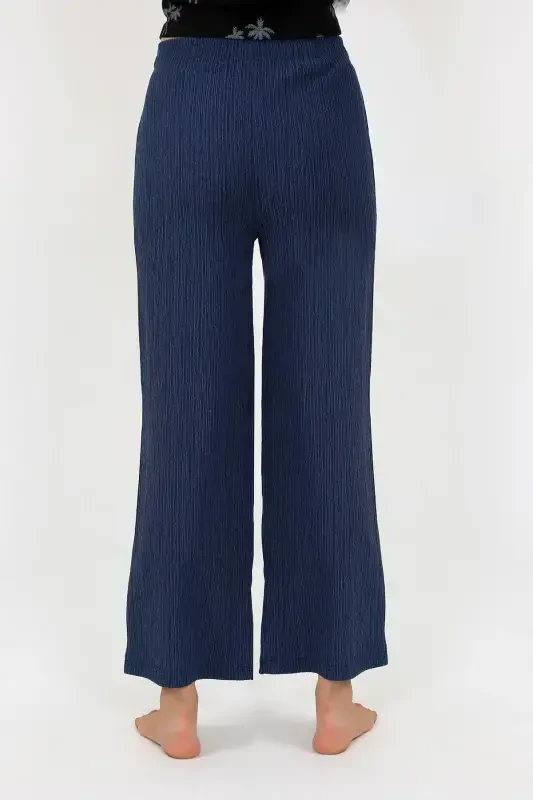 Akbeniz Ayollar Kalin Yelkali Body Keng Oyoqli Shim 2`li To'plam Qora 4221 - 5