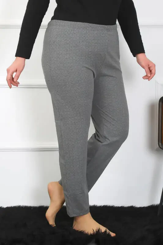 Akbeniz Ayollar Katta O'lcham Yagona Pastki Pijama 27504 - 4