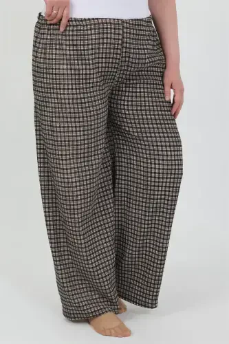 Akbeniz Ayollar Katta O'lchamli Burmali Shim 210076 Qahva - 3