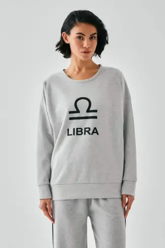 Akbeniz Ayollar Kulrang Tarozi Burji Katta 2 Ip Sport Kostyumi Uy Kiyimlar To'plami - BÜYÜKBEDENIZ (1)