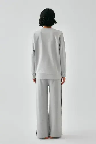 Akbeniz Ayollar Kulrang Tarozi Burji Katta O'lchamli 2 Ip Sport Kiyimi Uy Kiyimlar To'plami - 5