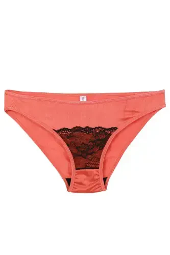 Akbeniz Ayollar Marjon Rangi Dantelli Tafsilotli 2'li Slip - AKBENIZ (1)