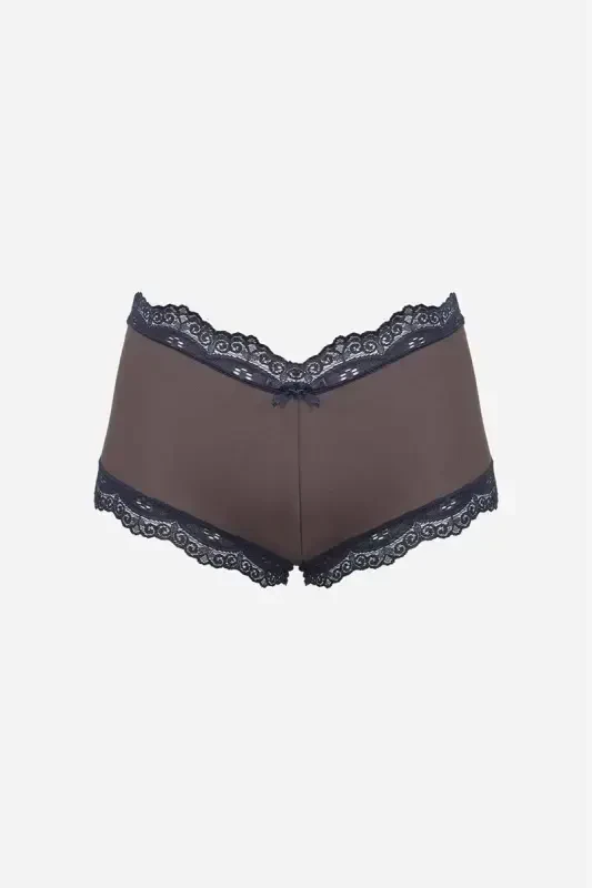 Akbeniz Ayollar Paxta 2 dona Boxer Qahva 40277 - 2