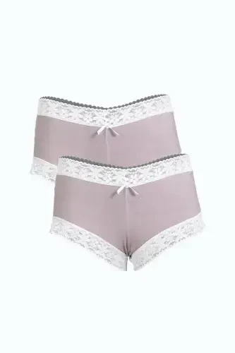 Akbeniz Ayollar Paxta 2 dona Boxer Sutli Kofe 40278 - 1