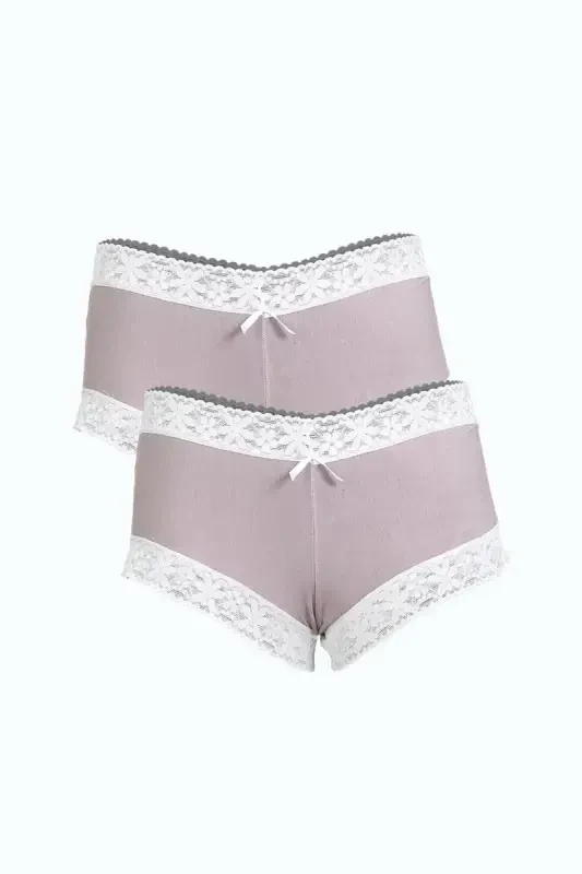 Akbeniz Ayollar Paxta 2 dona Boxer Sutli Kofe 40278 - AKBENIZ