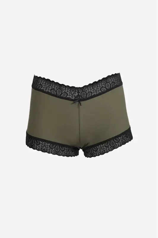 Akbeniz Ayollar Paxta 2 dona Boxer Xaki 40277 - 2