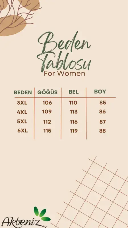 Akbeniz Ayollar Paxta Katta O'lchamli Ip Yelkali Naqshli Tunika 999 Bordo - 6