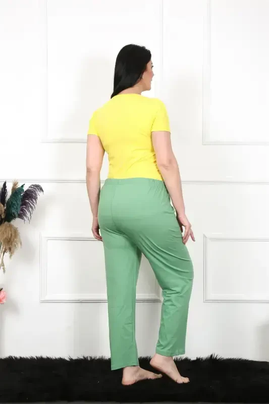 Akbeniz Ayollar Paxta Katta Oʻlchamli Pastki Pijama 27473 - 1
