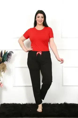 Akbeniz Ayollar Paxta Katta O'lchamli Pastki Pijama 27478 - 3