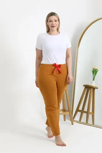 Akbeniz Ayollar Paxta Katta Razmer Pastki Pijama 27559 Xantal - AKBENIZ (1)