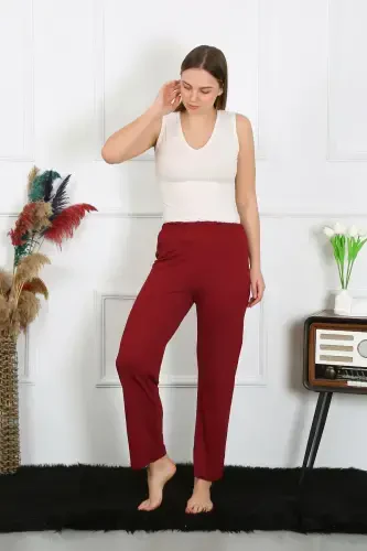 Akbeniz Ayollar Paxta Penye Bitta Pastki Pijama Bordo 27514 - 1