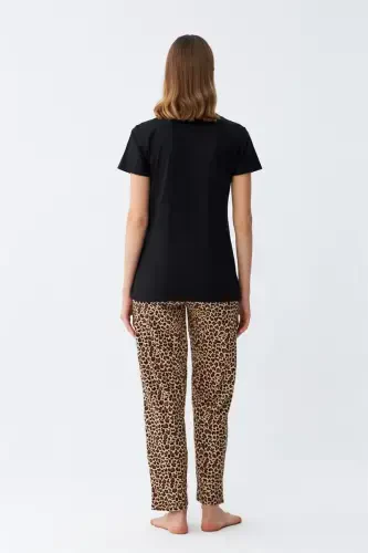 Akbeniz Ayollar Paxtalik Qisqa Yengli Pijama Kostyumi 4128 - 7