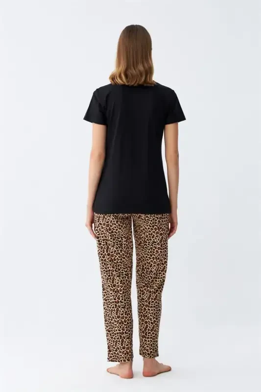 Akbeniz Ayollar Paxtalik Qisqa Yengli Pijama Kostyumi 4128 - 7