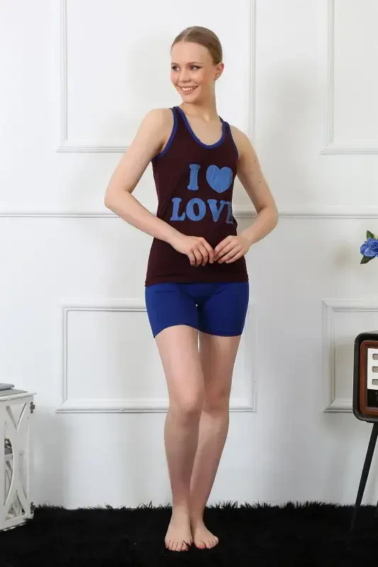 Akbeniz Ayollar Paxtalik Shortikli Kostyumi 3611 - 2