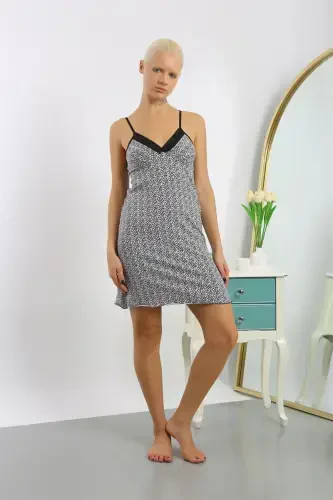 Akbeniz Ayollar Penye Naqshli Ip Yelkali Tunlik 36715 - 3