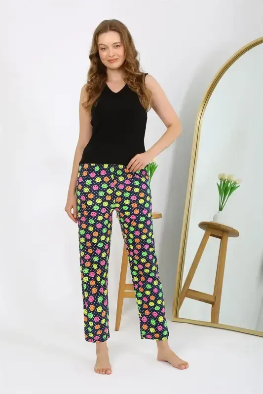 Akbeniz Ayollar Penye Smile Naqshli Yagona Pastki Pijama 27537 - 2