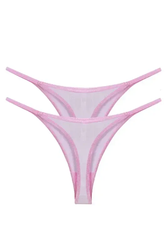 Akbeniz Ayollar Pushti Shaffof 2 dona Tanga Slip - 1