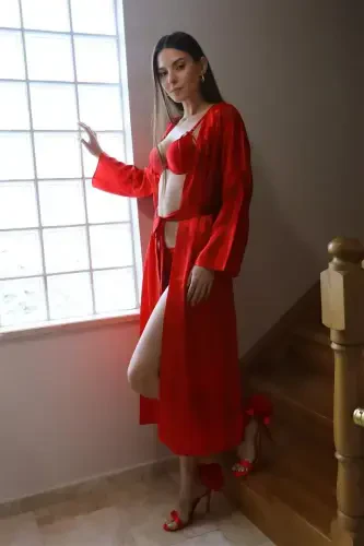 Akbeniz Ayollar Qollab-quvvatlash Ko'krakchalar To'plami 3713 Qizil - 7