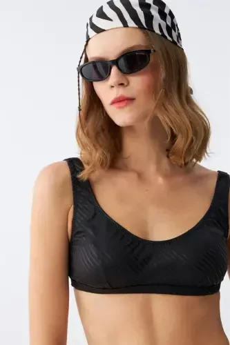 Akbeniz ayollar qora prokladkali baland belli bikini to'plami - 2