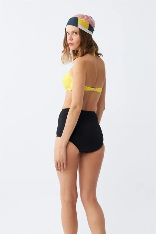 Akbeniz ayollar straplez sariq baland belli bikini to'plami - 5
