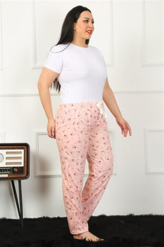 Akbeniz ayollar uchun paxtadan tayyorlangan katta oʻlchamli pastki pijama 27451 - 2