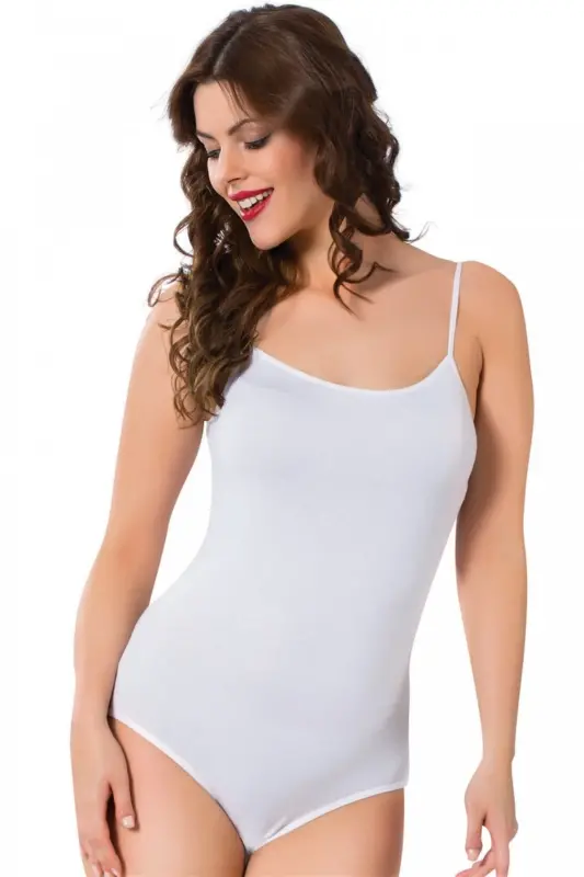 Akbeniz Bayan İp Askılı Çıtçıtlı Body 240 - AKBENIZ