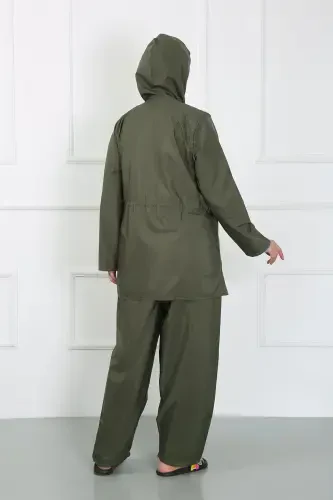 Акбениз Большой Размер Целомудренный Большой Купальник Хаки 44010 - 4