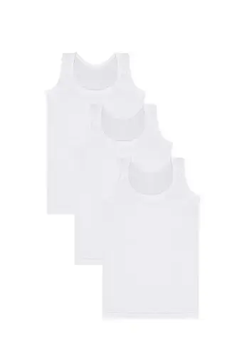 Akbeniz Boys' 3-Pack Cotton Undershirt - 1