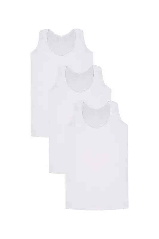 Akbeniz Boys' 3-Pack Ribbed Tank Top - AKBENIZ