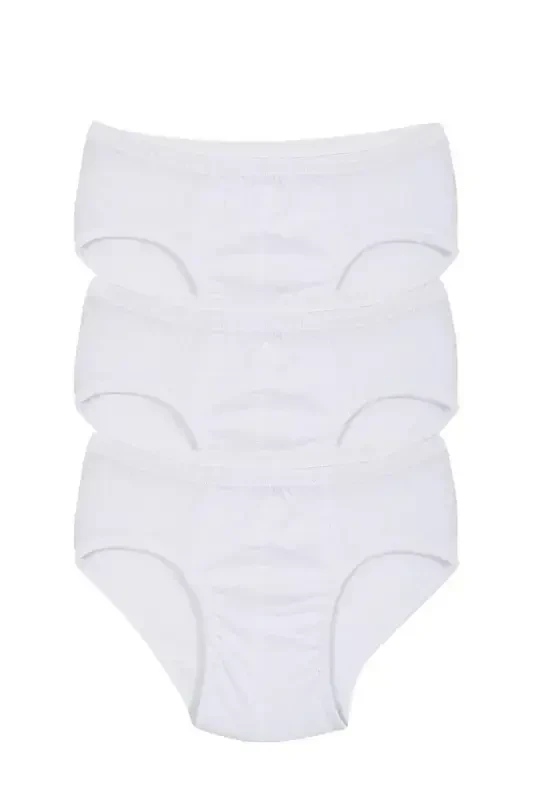 Akbeniz Boys' 3-Pack White Briefs - 1