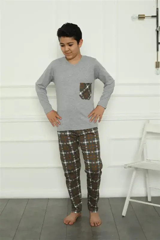 Akbeniz Boys' Cotton Pajamas Set 20387 - 1