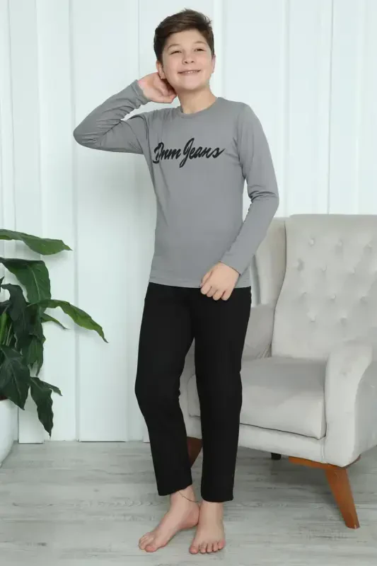 Akbeniz Boys' Knitted Pajamas Set 20416 - 4