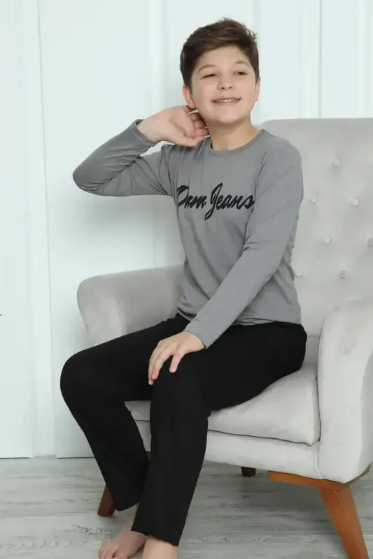 Akbeniz Boys' Knitted Pajamas Set 20416 - 7