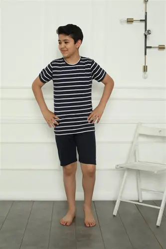 Akbeniz Boys' Short Pajamas Set 20394 - 3