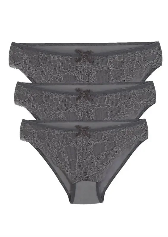 Akbeniz Cotton 3-Pack Briefs Anthracite 40254 - 1