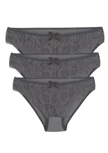 Akbeniz Cotton 3-Pack Briefs Anthracite 40254 - AKBENIZ