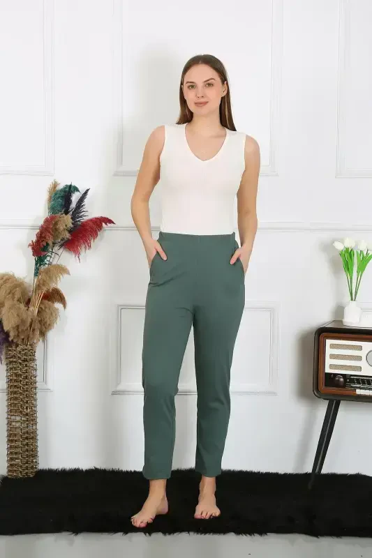 Akbeniz Cotton Khaki Single Bottom Pajama 27523 - 3
