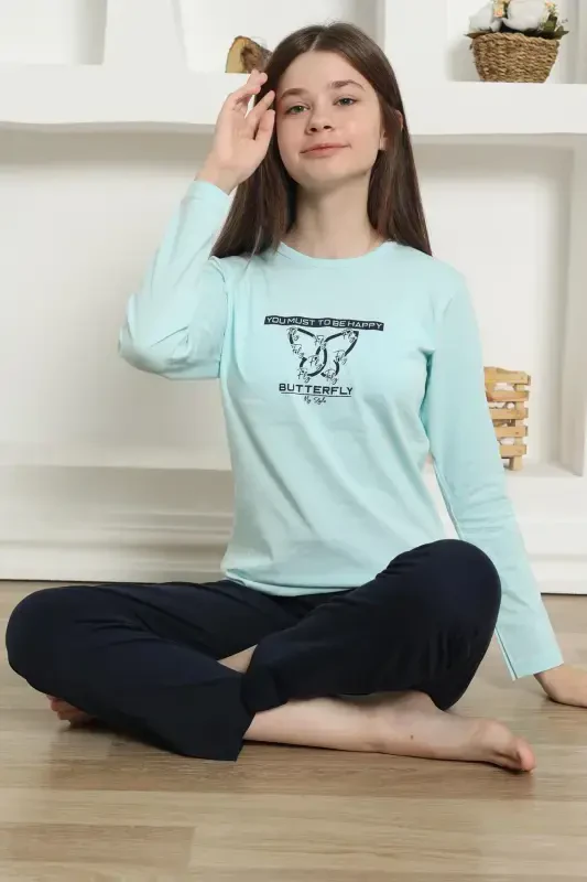 Акбениз Девочки Детская Пижама Комплект 20421 - 3