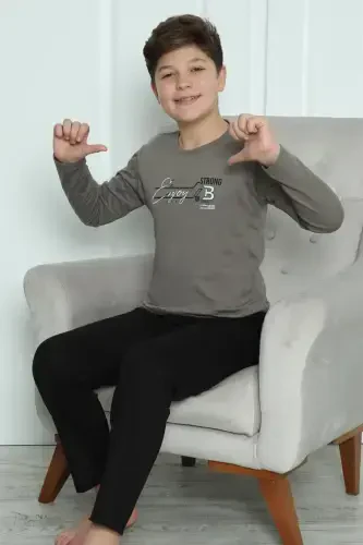Akbeniz Erkak Bolalar Paxtalik Pijama To'plami 20418 - 9