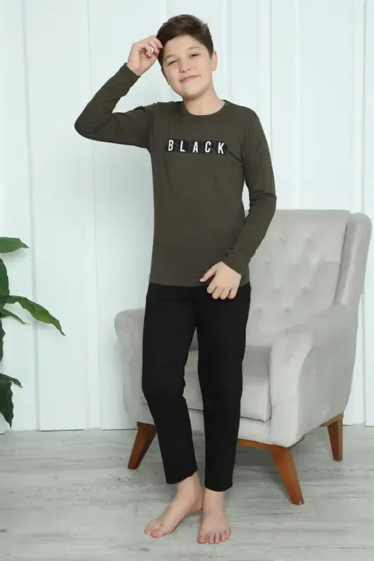 Akbeniz Erkak Bolalar Paxta Pijama To'plami 20419 - 6