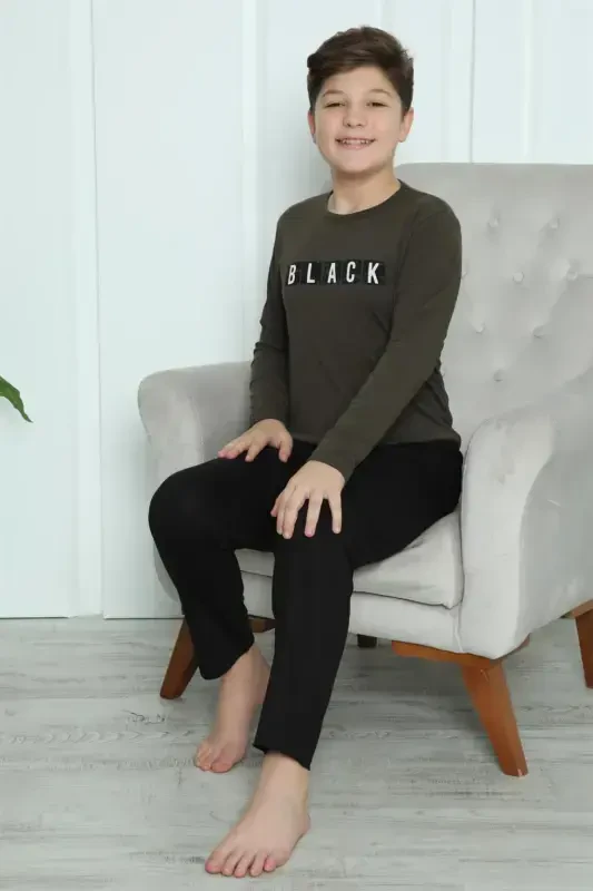 Akbeniz Erkak Bolalar Paxta Pijama To'plami 20419 - 7