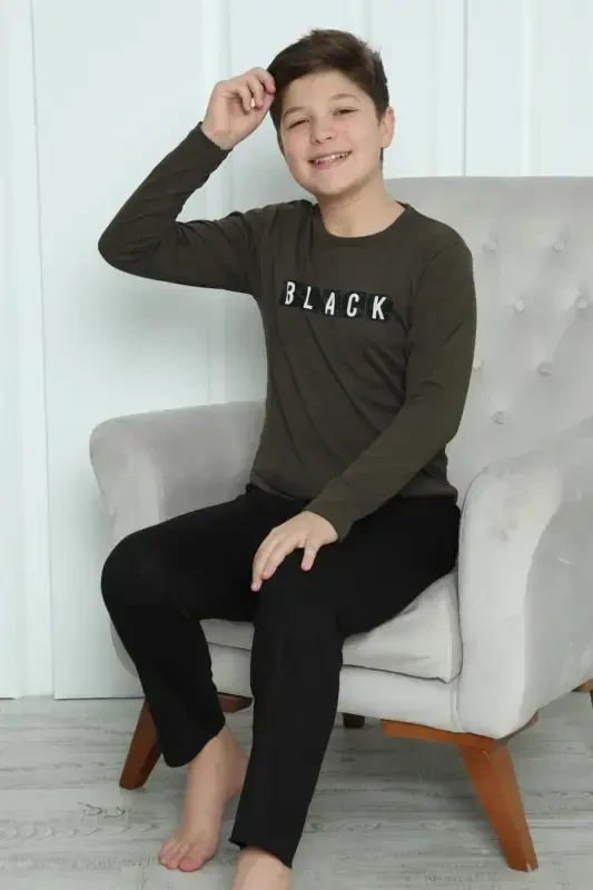 Akbeniz Erkak Bolalar Paxta Pijama To'plami 20419 - 8