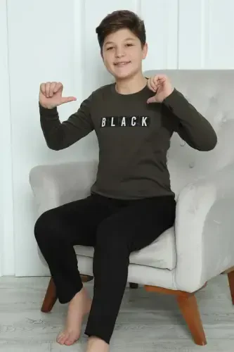 Akbeniz Erkak Bolalar Paxta Pijama To'plami 20419 - 10
