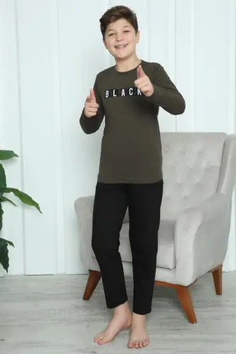 Akbeniz Erkak Bolalar Paxta Pijama To'plami 20419 - 1